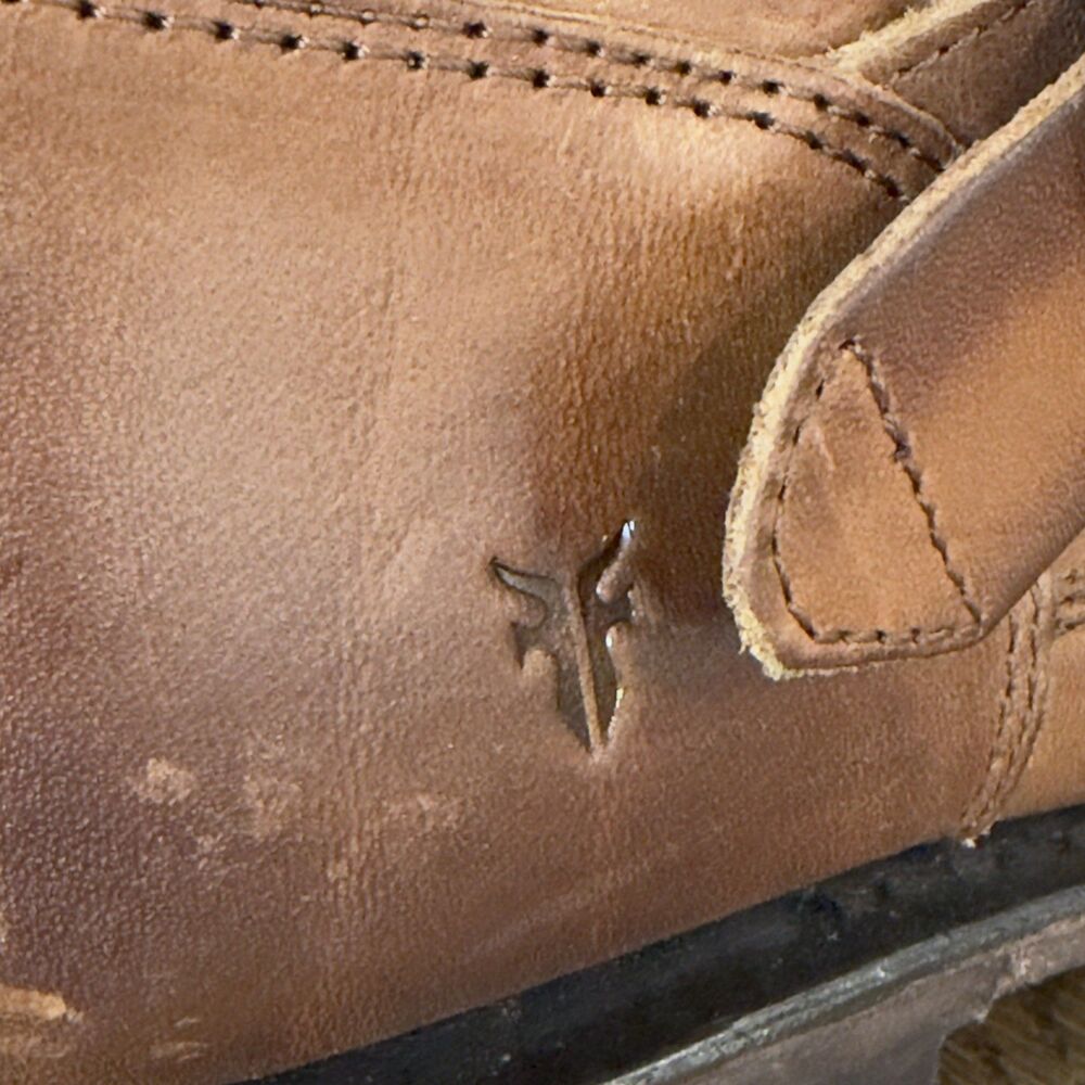 Frye Veronica Flex Bootie Leather Ankle Boots Womens 8.5 Distressed Brown Buckle - Picture 11 of 11